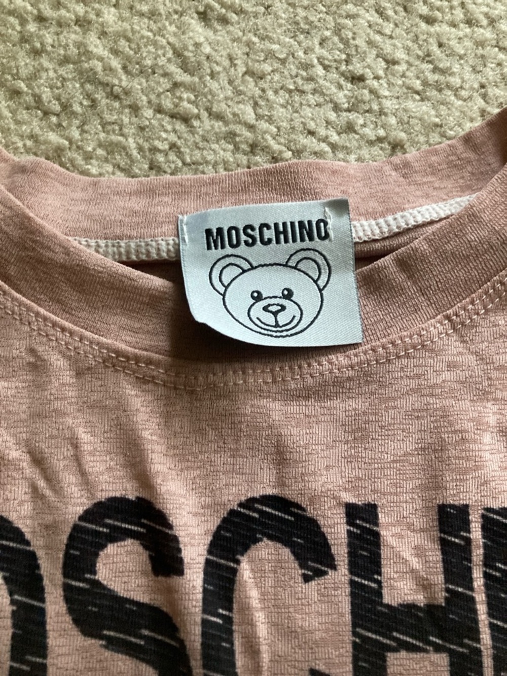 Moschino Pink Teddy Graphic Long Sleeve Top - Picture 3 of 11